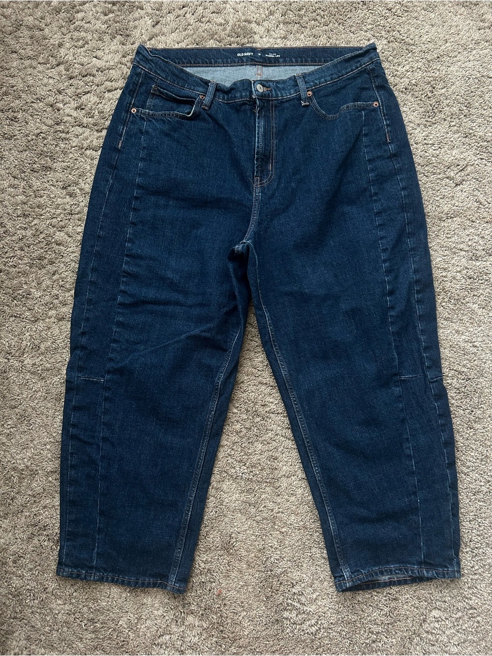 Old Navy Women’s Dark Indigo Barrel Fit Jeans